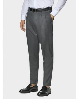 Gutteridge Pantalón De Pinzas Vitale Barberis Canonico De Pura Lana, Talla - Gris