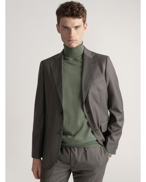 Gutteridge Americana Para Traje De Pura Lana Superfina 120's - Negro