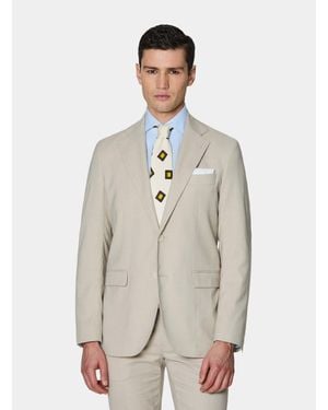 Gutteridge Americana De Traje De Tejido Hopsack - Gris