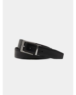 Gutteridge Cinturón De Piel Reversible, Talla - Negro