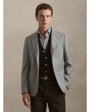 Gutteridge Veste En Laine Hopsack - Marron