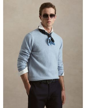 Gutteridge Punto De Cuello Redondo De Pura Lana De Shetland - Azul