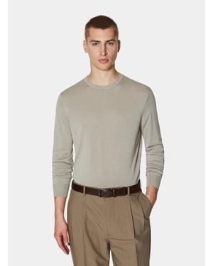 Gutteridge Rundhals-Pullover Aus Baumwolle Und Seide - Grau