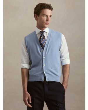 Gutteridge Chaleco De Puro Cashmere Con Botones - Azul