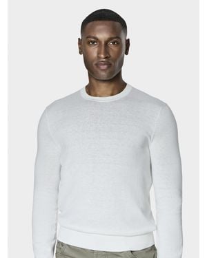 Gutteridge Pullover Mit Rundhalsausschnitt Aus Baumwolle, Seide Und Kaschmir - Weiß