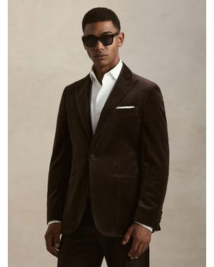 Gutteridge Americana De Esmoquin Para Traje De Terciopelo - Negro
