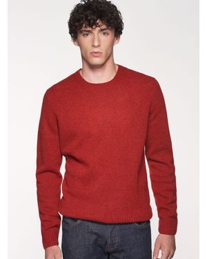 Gutteridge Pullover mit rundhalsausschnitt aus reiner shetlandwolle - Rot