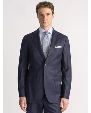 Gutteridge Americana Para Traje De Pura Lana Superfina 120's - Azul
