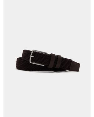 Gutteridge Cinturón Elástico Trenzado - Negro