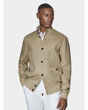 Gutteridge Bomberjacke Aus Reinem Leinen - Natur