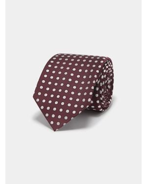 Gutteridge Polka Dot Seidenkrawatte - Rot
