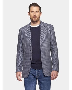 Gutteridge Karierte Leinenjacke - Blau