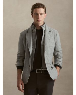 Gutteridge Wattiertes Sakko Aus Wollmix-Flanell Mit Westeneinsatz - Braun
