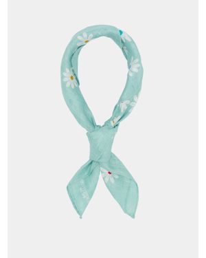 Gutteridge Fular De Lino Con Estampado Floral - Azul