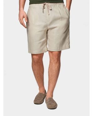 Gutteridge Bermudashorts Aus Reinem Leinen Mit Gummiband - Natur