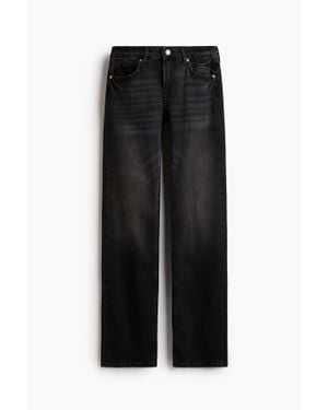 H&M Slim Straight Low Waist Jeans - Noir