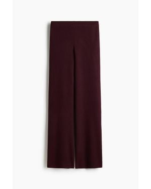 H&M Pantalon En Maille Fine - Violet