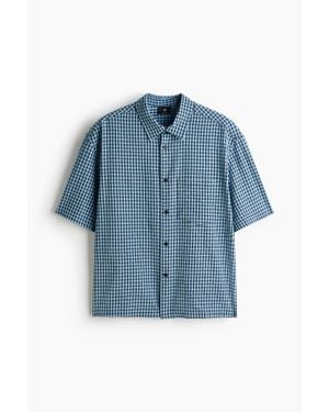 H&M Chemise Relaxed Fit À Manches Courtes - Bleu