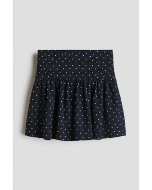 H&M Jupe En Jersey Froissé - Bleu