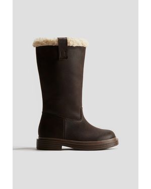 H&M Bottes Chaudement Doublées De Hauteur Mi-Mollet - Noir