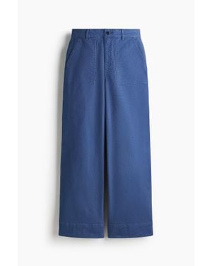 H&M Pantalon En Toile De Coton - Bleu