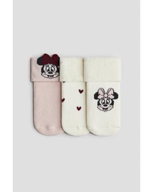 H&M Lot De 3 Paires De Chaussettes - Rose