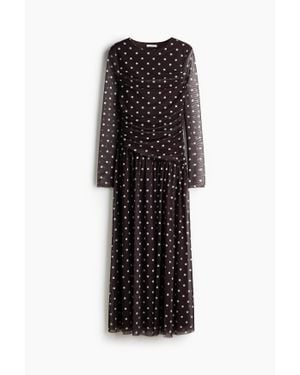 Robe En Mesh  Sequins H&M en coloris Marron | Lyst