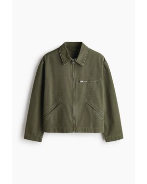 H&M Veste Avec Col - Vert