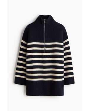 H&M Mama Pull À Col Zippé Before & After - Bleu