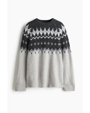 H&M Pull En Maille Jacquard - Noir