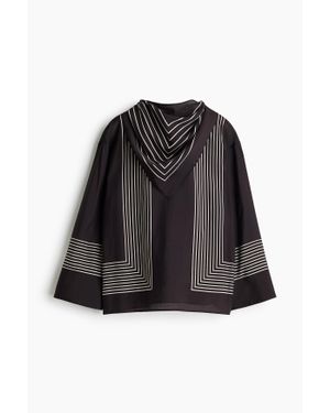 H&M Blouse avec foulard - Noir