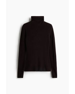 H&M Pull Col Roulé En Cachemire Mélangé - Noir