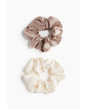 H&M Lot de 2 chouchous en soie - Blanc