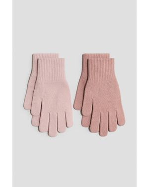 H&M Lot De 2 Paires De Gants Tactiles - Rose