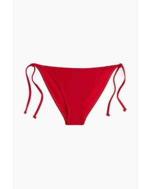 H&M Bas De Maillot Tanga À Nouer - Rouge