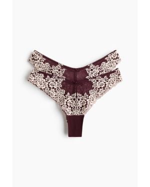 H&M 2-Pack Lace Brazilian Briefs - Multicolore