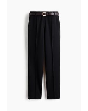 H&M Pantalon Chic Avec Ceinture - Noir