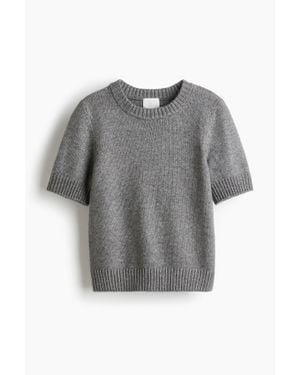 H&M Pull À Manches Courtes - Gris