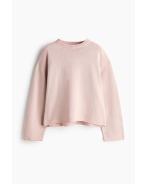 H&M Pull À Bords Roulottés - Rose