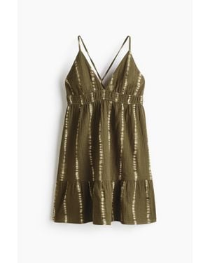 H&M Robe En Mousseline Avec Dos Ouvert