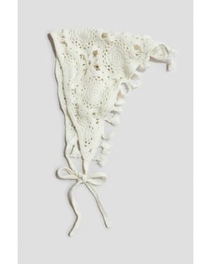 H&M Foulard De Tête Façon Crochet - Blanc