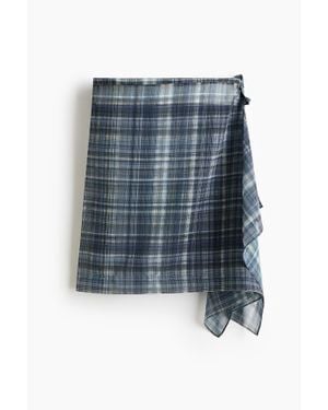 H&M Foulard De Hanches En Mousseline - Bleu
