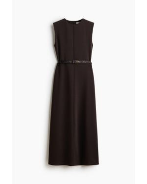 H&M Robe En Jersey Romanite Avec Ceinture - Noir