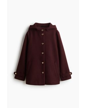 H&M Hooded Coat - Rouge