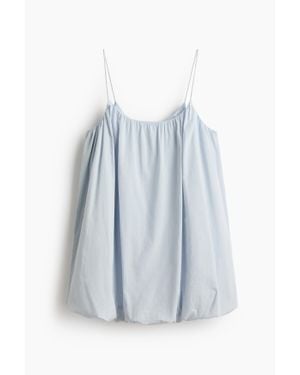 H&M Robe à bretelles fines avec base à effet boule - Bleu
