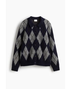 H&M Gilet Avec Col - Bleu
