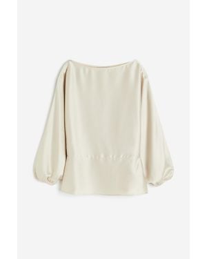 H&M Blouse En Crêpe De Satin - Blanc