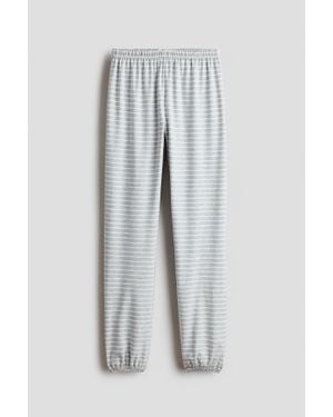 H&M Pantalon Jogger À Jambes Larges - Blanc