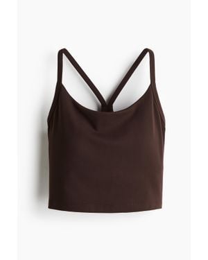 H&M Soutien-gorge de sport Medium Support SoftMoveTM - Marron