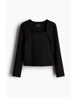 H&M Top De Sport À Manches Longues Drymove - Noir